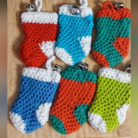 Sky Blue Sock Christmas Ornament - Picture 2 of 2